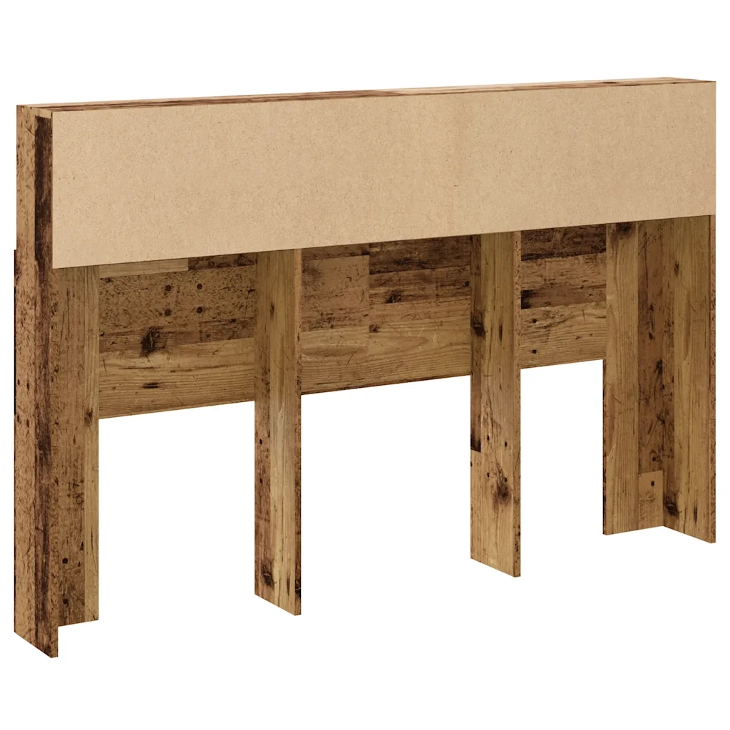 Testiera con Contenitore-Testiera con Ripiani Legno 160x19x103,5 cm in Truciolato
