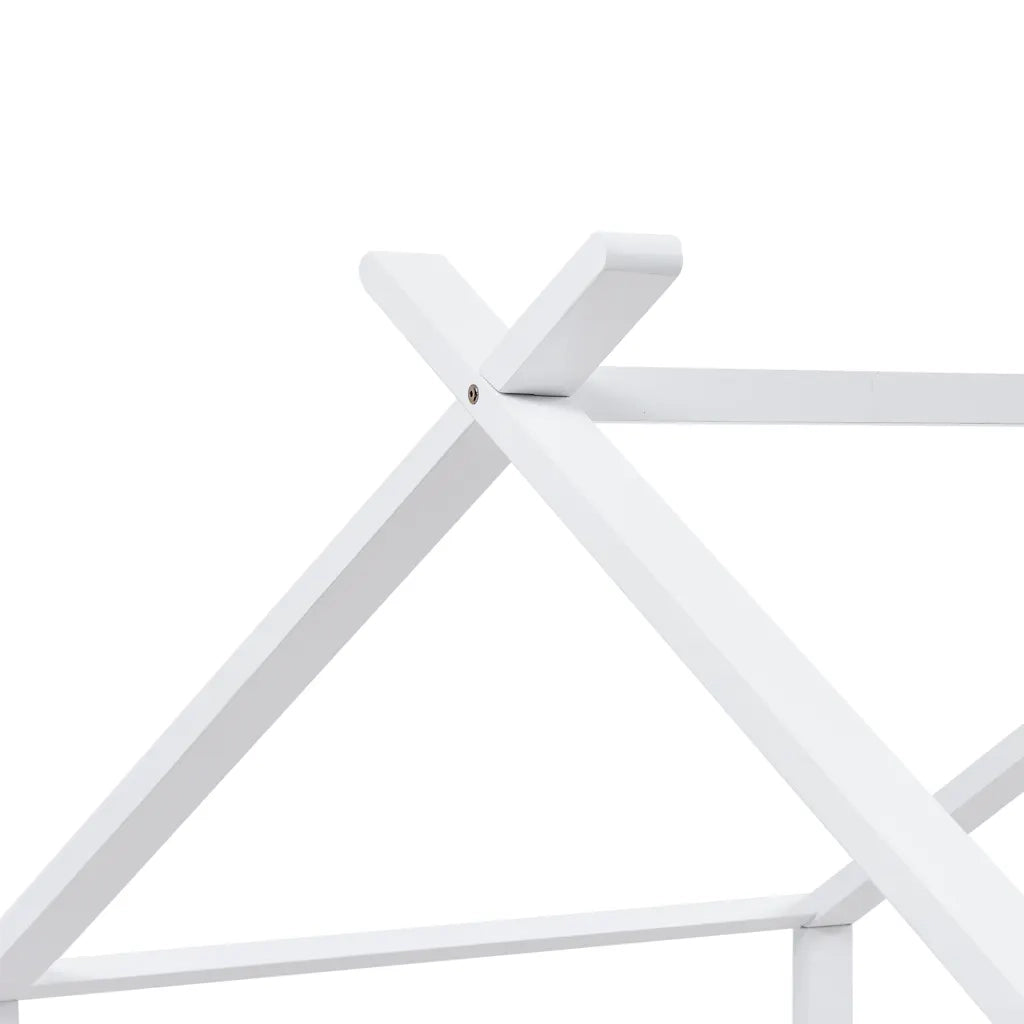 Giroletto per Bambini-Struttura Letto Bambini Bianco in Massello di Pino 90x200 cm 852064