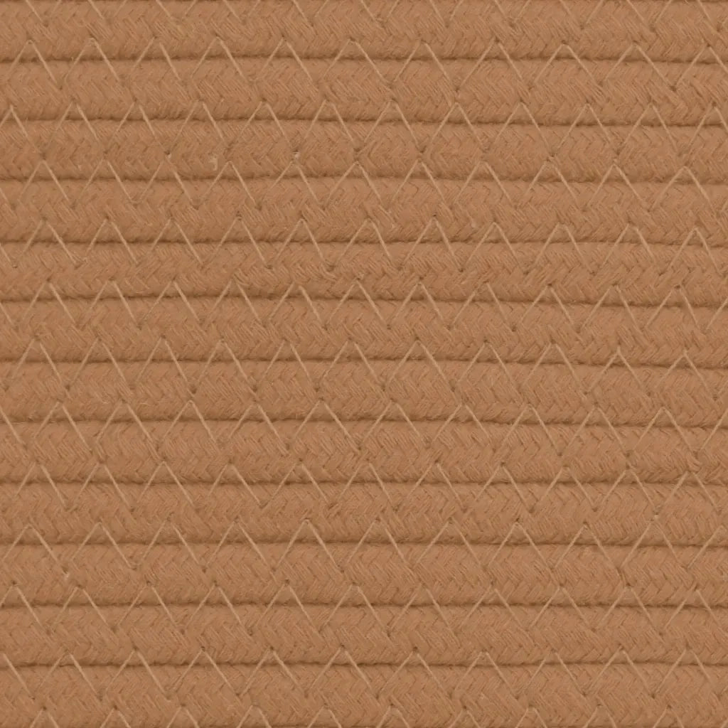 Cestini Portaoggetti 2 pz Marrone e Bianco ?24x18 cm in Cotone CFW4607307