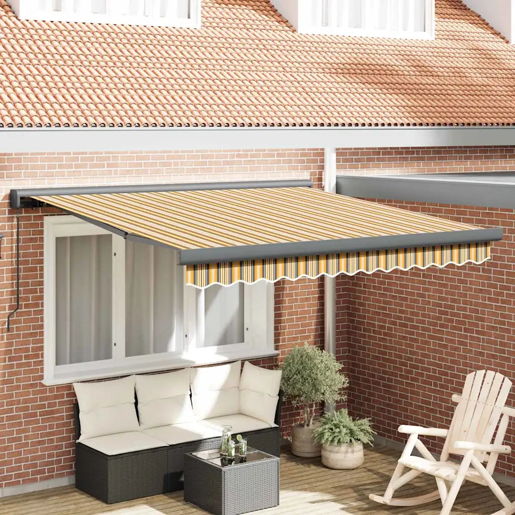 vidaXL Tenda Retrattile Multicolore 300 x 250 cm Tessuto, Metallo