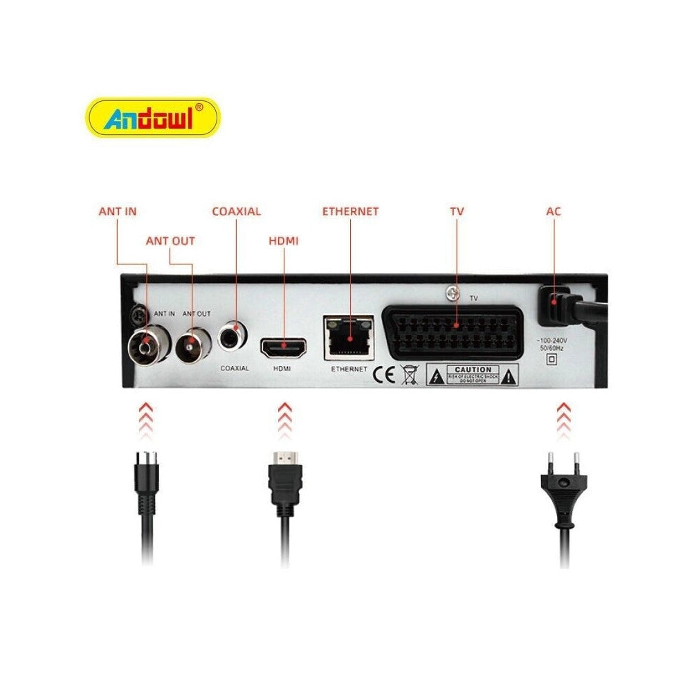 Trade Shop - Decoder Digitale Terrestre Dvb T3 Hd 4k Dolby H.265 Usb Scart Lan Q-dv800 -
