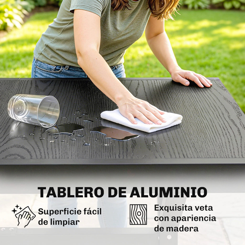 Tavolo da pranzo allungabile per esterno ¨C zephmum ¨C grigio 154x214 cm