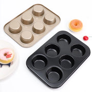Bakvorm per 24 muffins, alta qualità, antiaffissiva, per cupcakes e brownies, nero+oro, 26,5*18,5*2,8cm
