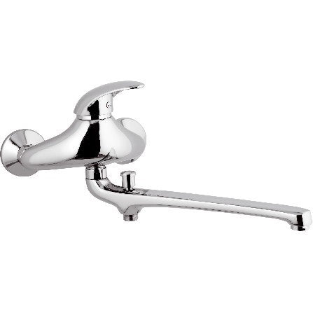 Rubinetto lavabo/vascacon bocca fusa lunga 30 cm - serie ten