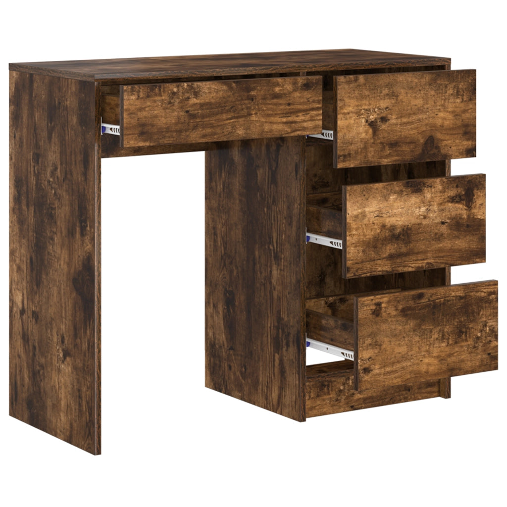 Scrivania Marrone Rovere Affumicato Legno Ingegnerizzato Media