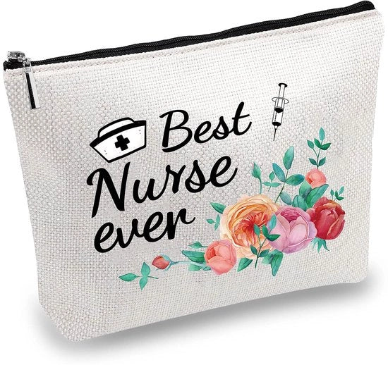 Borsa di Cosmesi Multifunzionale con Etui per Penna e Accessori per il Bagno, Borsa per Bagno con Rits per Scuola e Regali 10 x 7 Pollici