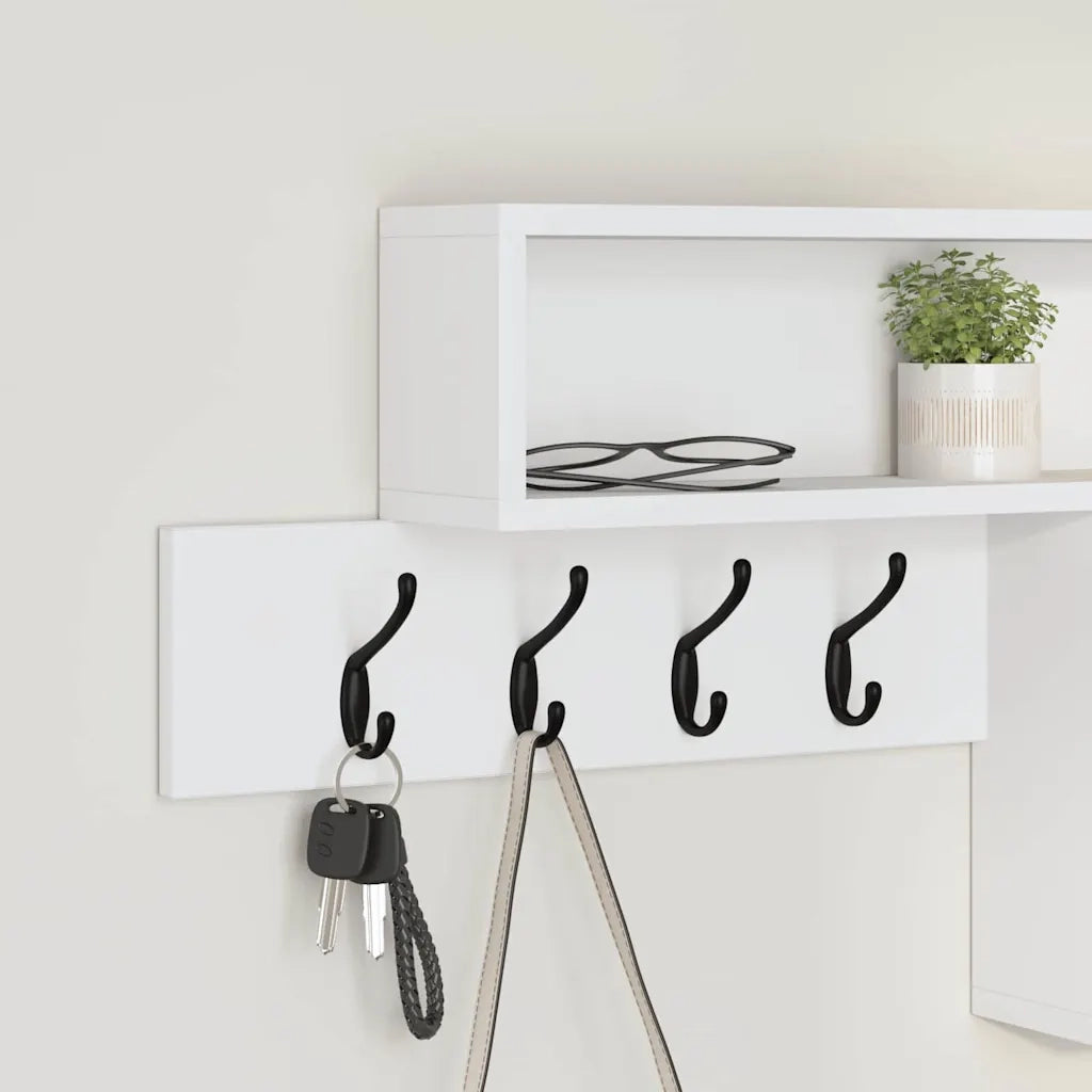 Appendiabiti a muro Bianco 100 x 12 x 43,5 cm Legno multistrato 874411