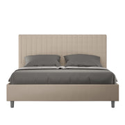 Letto imbottito Matrimoniale 160x200 cm Sunny - Similpelle,Tortora,Contenitore