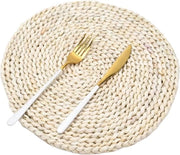 Set di placchette per tavola da acqua di giacinto - 6 pezzi - lavabile - rotonde - 35 cm - scala di maiale - 6 pezzi
