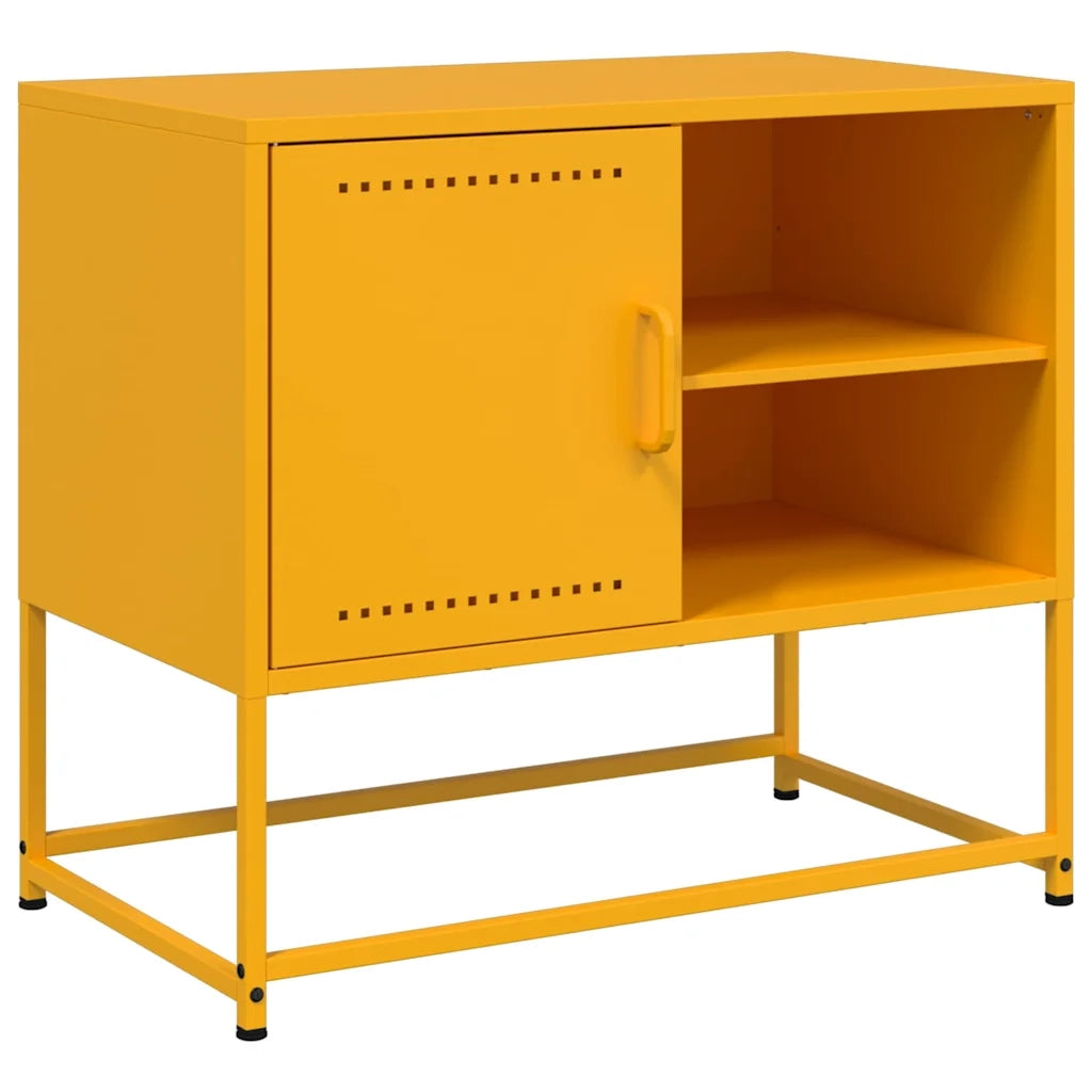 Mobile TV Giallo Senape 68x39x60,5 cm in Acciaio