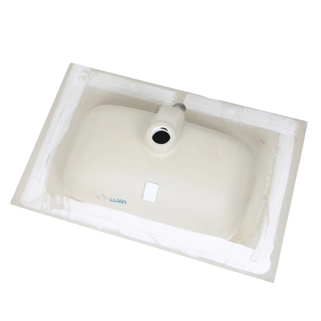 Lavabo ad incasso in ceramica bianco lucido per mobili bagno *** misure 81x46 cm, confezione 1