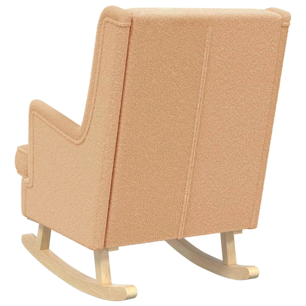 Sedia a dondolo Beige 62 x 80 x 85 cm Bouclé