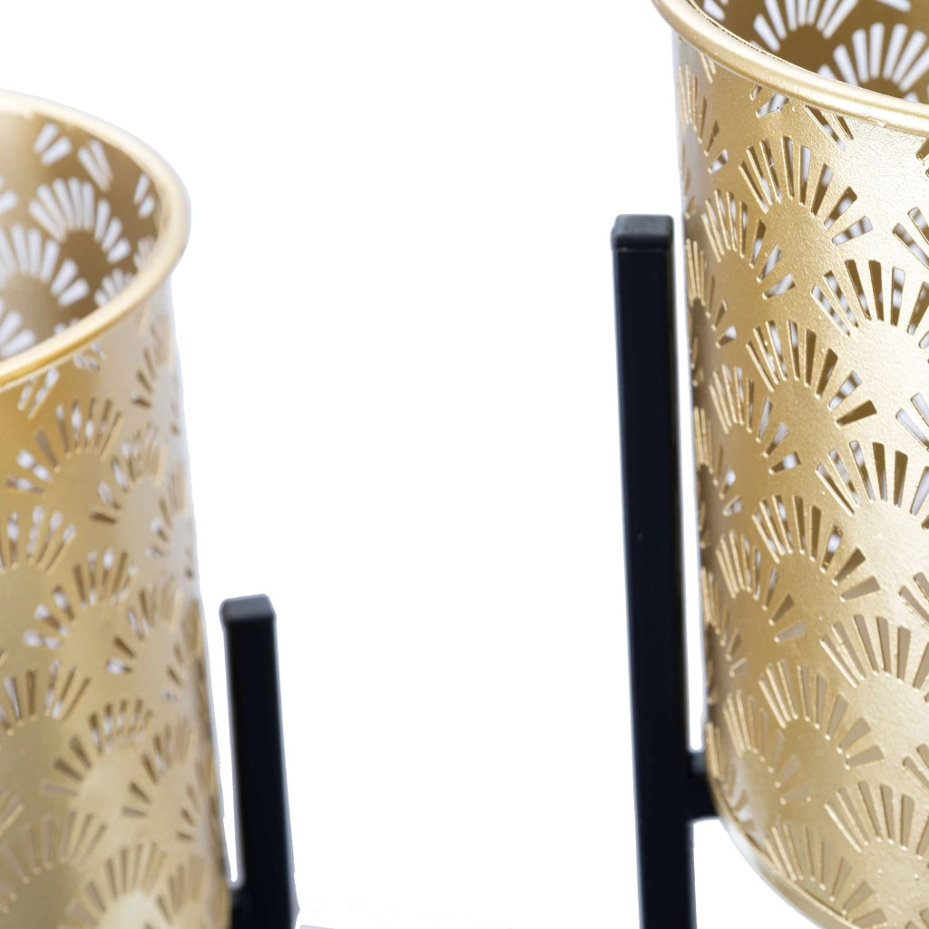 Timna, Vaso set 2 Vasi, Portavasi Rimovibili, oro