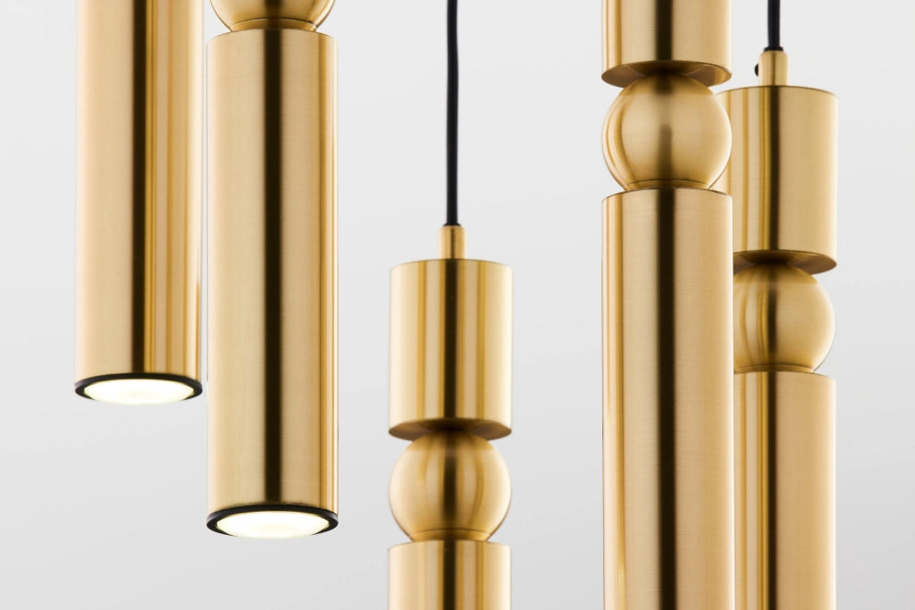 Lampada a sospensione moderna oro Ø37 5xGU10 Jupiter