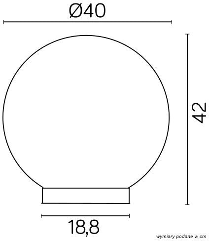 Lampada sfera da giardino bianca 40cm E27 IP44 SU-MA