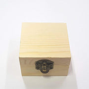 Trade Shop - Scatole Baule Scatola 2 Pezzi Legno  64883 Quadrato Portagioie 5.5x5.5x4 Cm -
