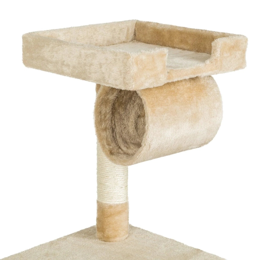 Tiragraffi albero per gatti cuccia per gatti giocattolo animale di peluche beige 141 cm 08_0000513
