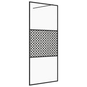 Parete doccia con vetro divisorio per vasca accessorio per il bagno parete doccia per interni ESG 100x195 cm nero trasparente 02_0002151