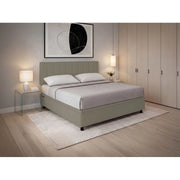 Letto imbottito Matrimoniale 160x190 cm Vertical - Similpelle,Cappuccino,Contenitore