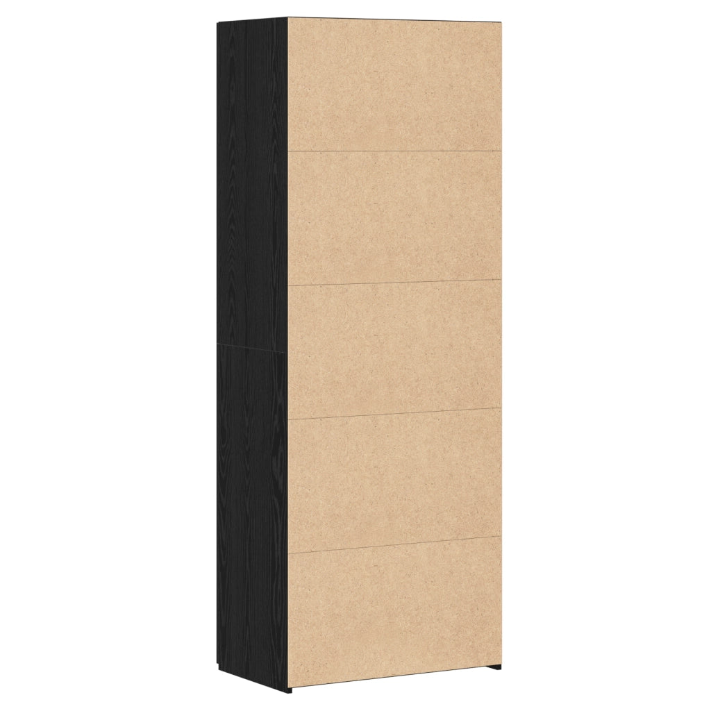 Highboard Rovere Nero 70x42.5x185 cm Legno ingegnerizzato