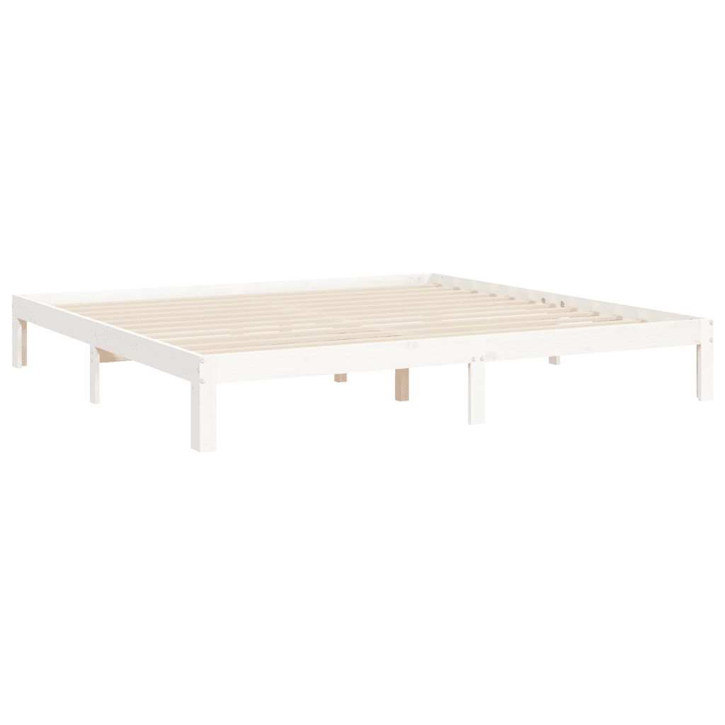Giroletto senza Materasso Bianco 160x200 cm Legno Massello Pino 3193542