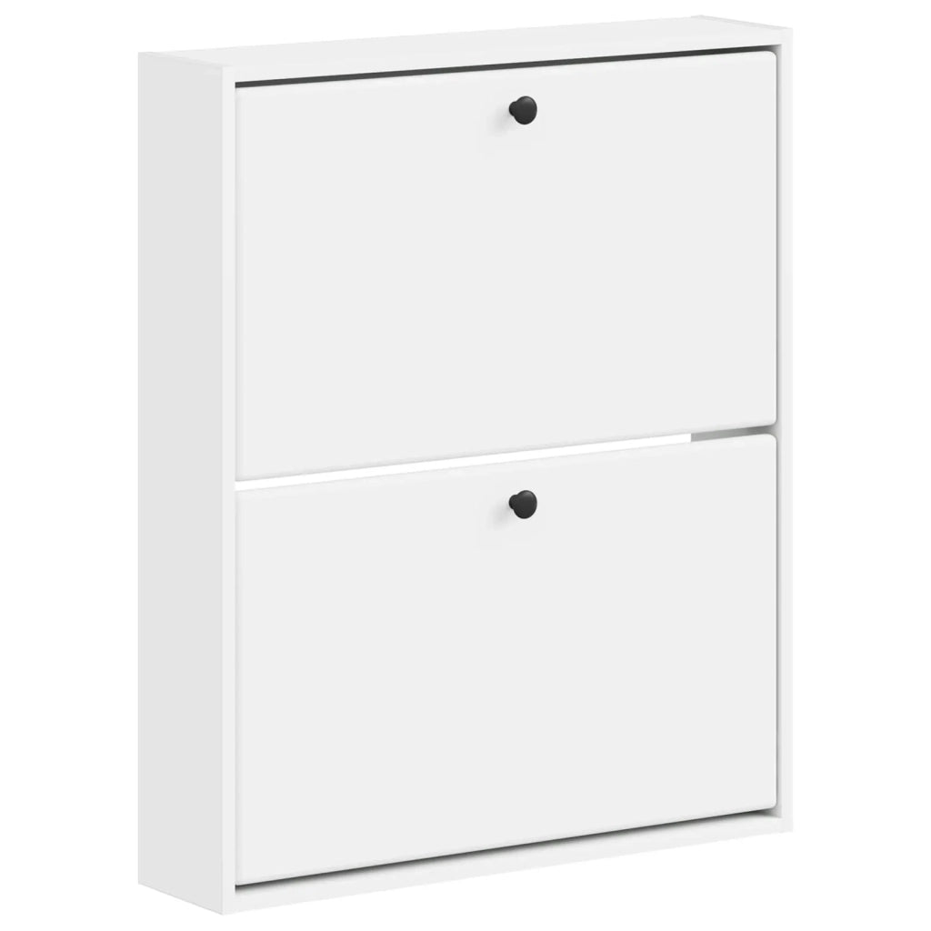 Mobiletto per Scarpe da Muro BREDA 71 x 17 x 86 cm Bianco 897515