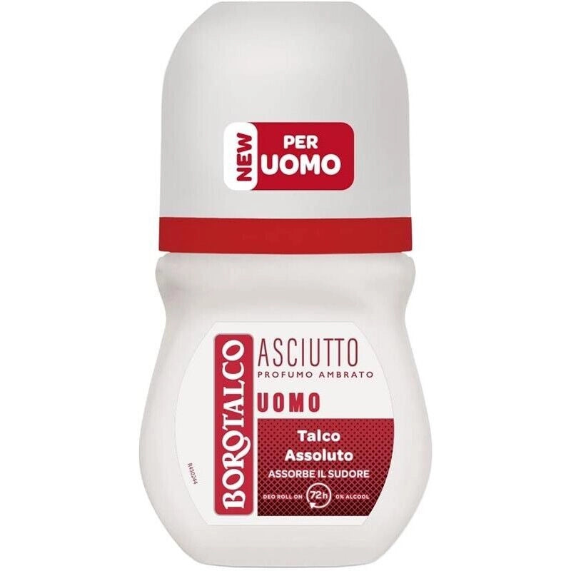 BOROTALCO SET 6 PZ DEO ROLL-ON 50ML L'UNO NEW ASCIUTTO PROFUMO AMBRATO NO ALCOOL 72H