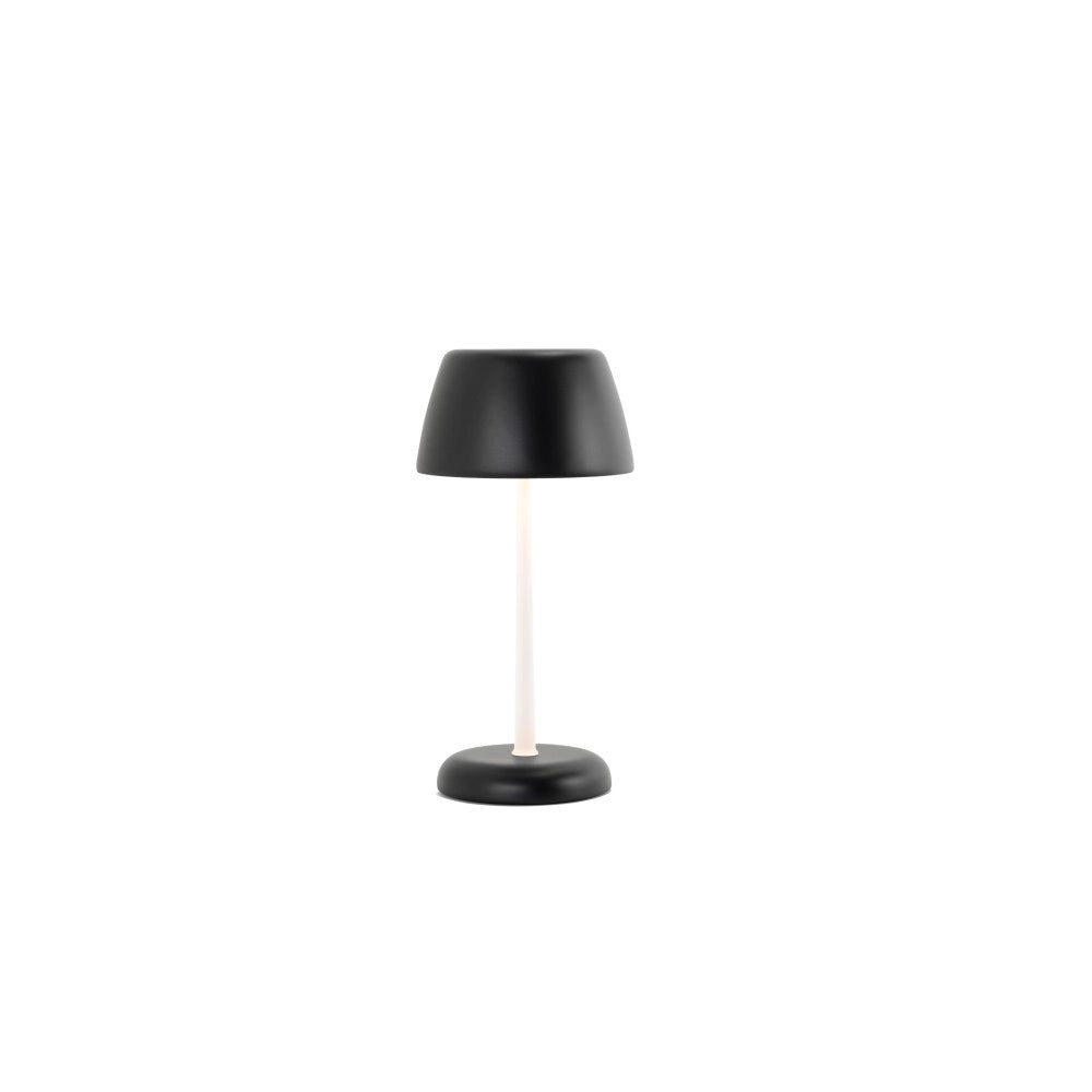 Lampada Smart Trilli Wi-Fi Zafferano - Led Ricaricabile, Touch, App Wi-Fi, Ceramica Decorata Bianca e Nera