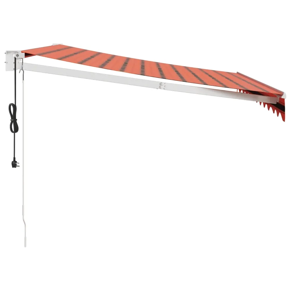 Tenda Sole Automatica Retrattile Arancione e Marrone 3,5x2,5 m