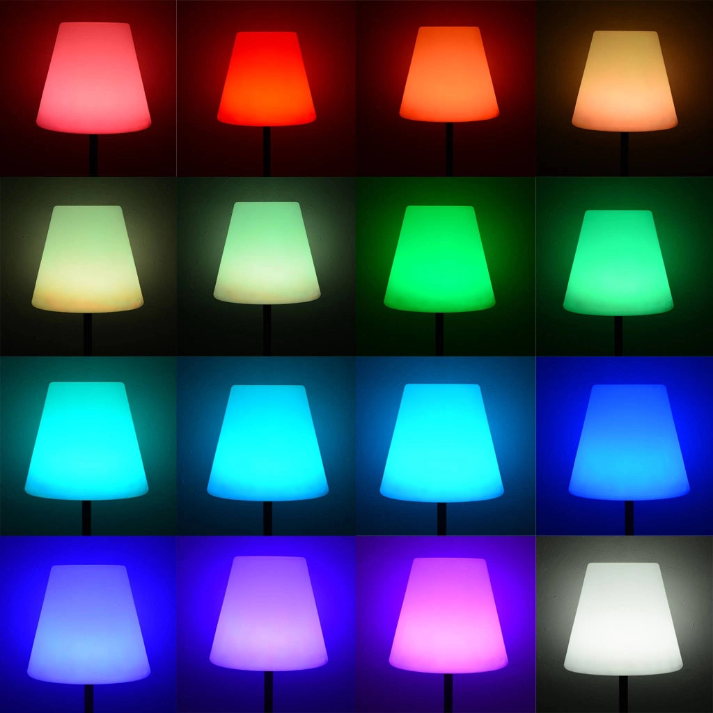 Lampada da terra colore bianco con batteria ricaricabile