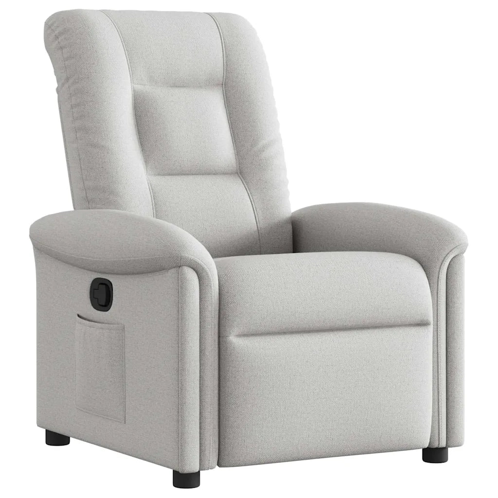 Divano Sedia-Poltrona Reclinabile in Tessuto Grigio Nuvola 665777
