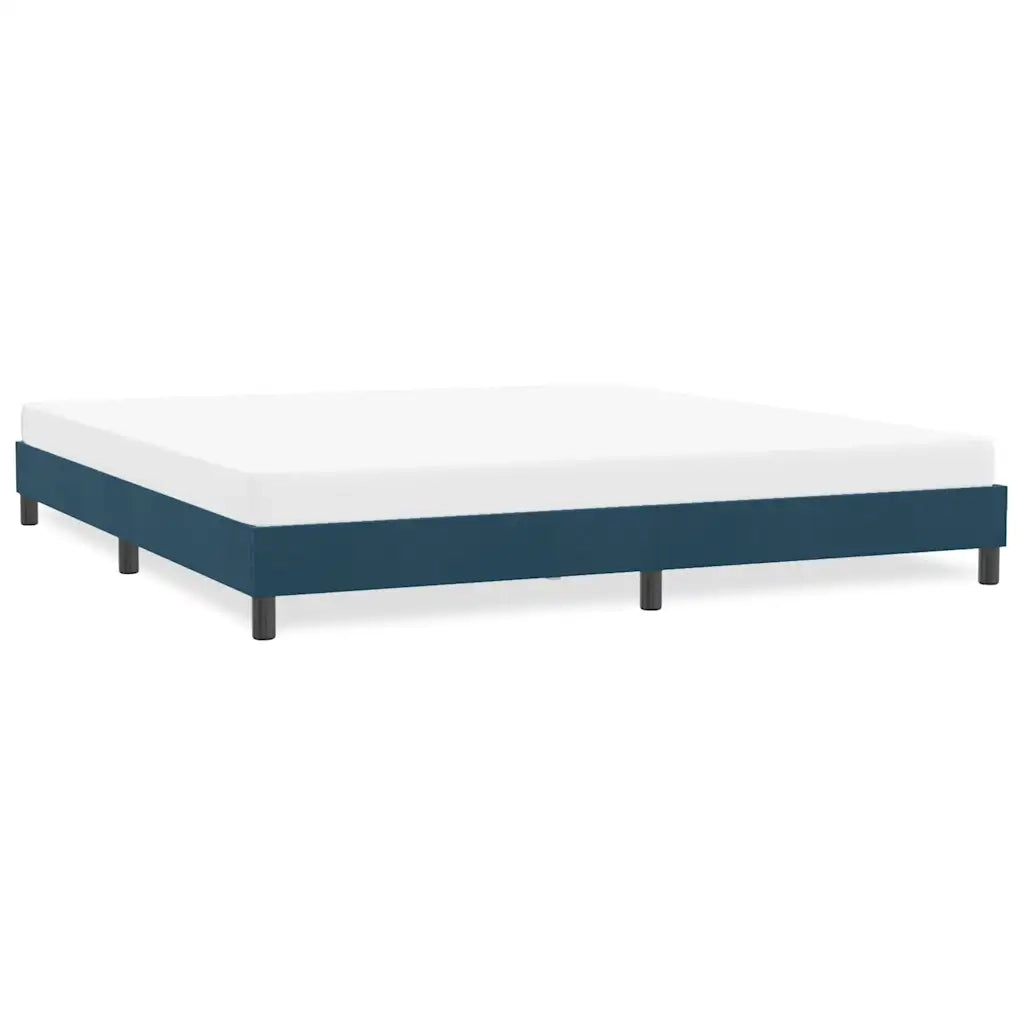 Giroletto senza Materasso Blu Scuro 180x210 cm in Velluto 4101371