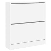 Scarpiera mobiletto portascarpe mobile per ingresso/corridoio/soggiorno 80 x 21 x 87,5 cm legno ingegnerizzato bianco 02_0021505