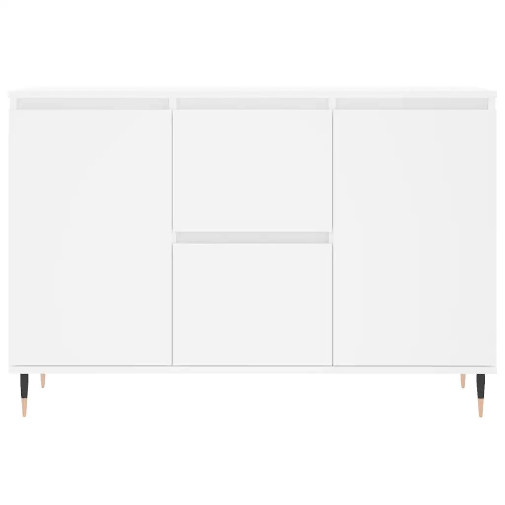 Credenza | Madia | Buffet da pranzo | Armadio da pranzo Bianca 101,5x35x70 cm in Legno Multistrato