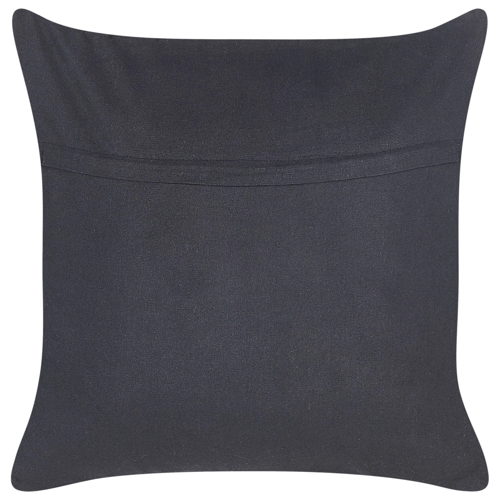 Cuscino decorativo juta beige 45 x 45 cm federa boho intrecciata tinta unita