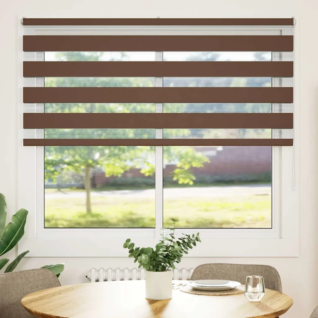 vidaXL Tenda a Rullo Zebra Larghezza Tessuto 155,9 cm Poliestere