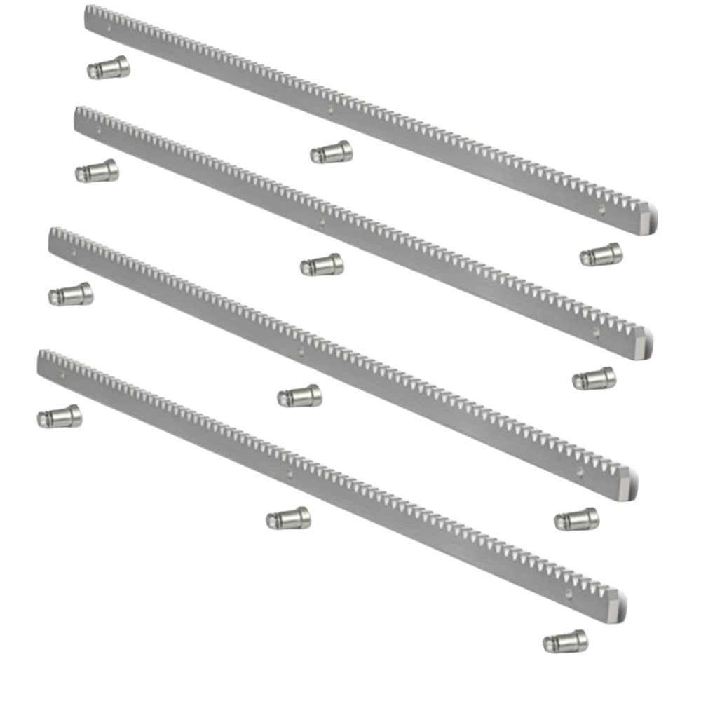 Barra cremagliera acciaio zincato 30x12 1 metro cancello scorrevole e bulloni *** numero pezzi 4, confezione 1