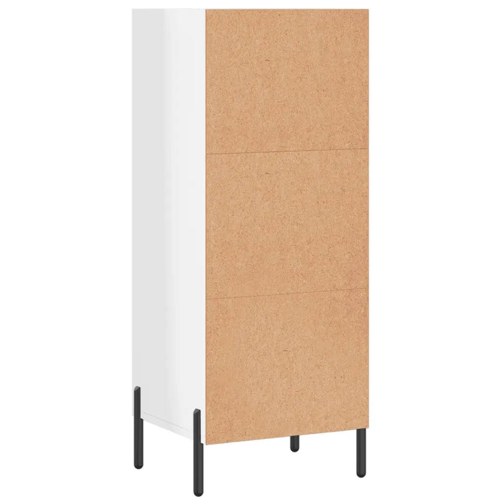 Credenza-Buffet-Armadio da cucina Bianco Lucido 34,5x32,5x90 cm in Legno Multistrato 454907