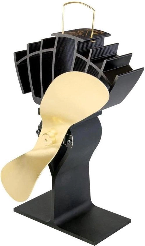 Ventilatore a Calore con Caminetto in Legno - Oro - Bilingue