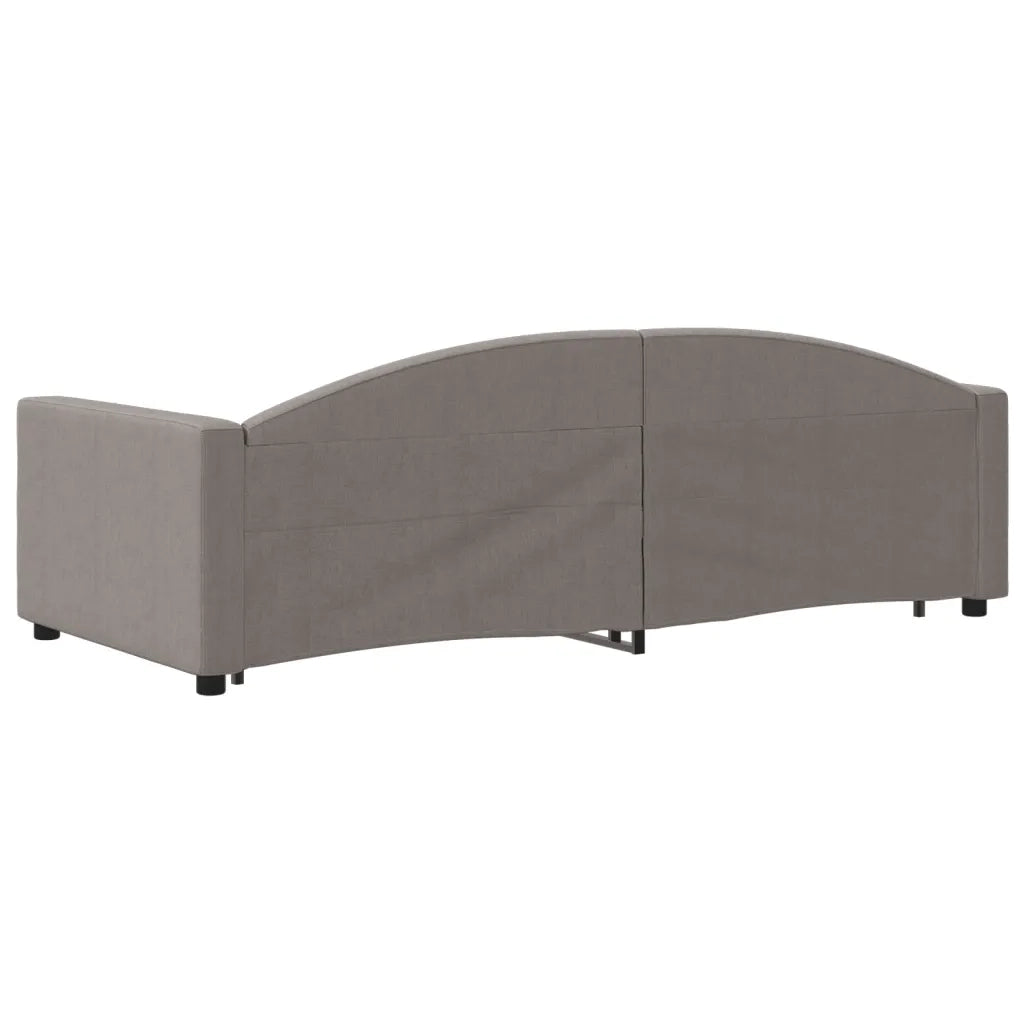 Divano Letto con Letto Estraibile Tortora 90x200 cm in Tessuto 3197191