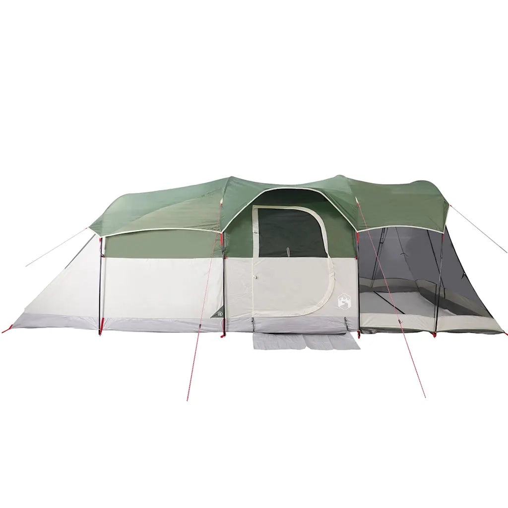 Tenda Familiare a Tunnel per 8 Persone Verde Impermeabile 94785