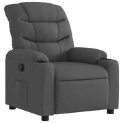 Poltrona | Sedia Relax Reclinabile in Tessuto Grigio Scuro