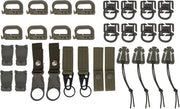 30 pezzi di accessori di supporto per zaini per campeggio e escursionismo - Facile da usare - Verde oliva.