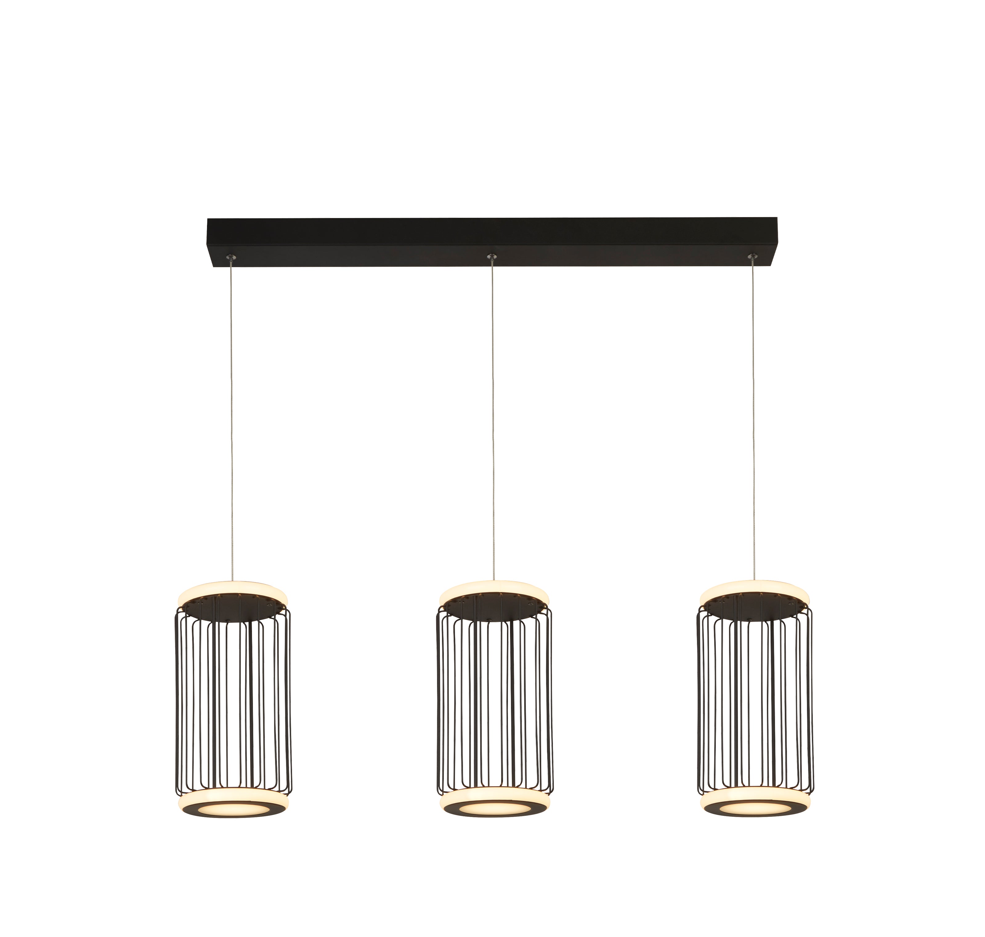 Lampadario Contemporaneo Circolo Alluminio Bianco Silicone Nero Led 35W 3000K