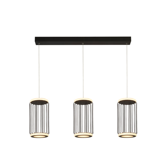 Lampadario Contemporaneo Circolo Alluminio Bianco Silicone Nero Led 35W 3000K