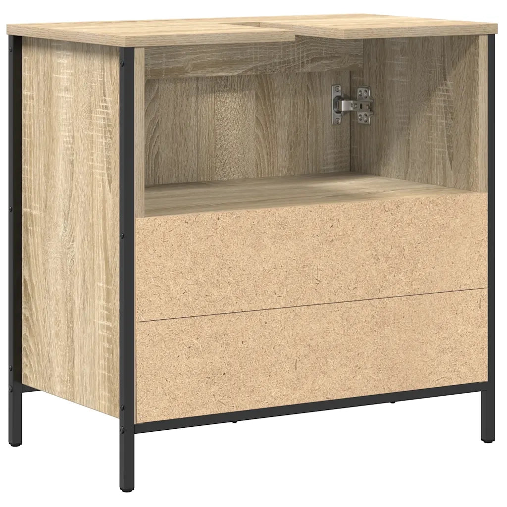 vidaXL Mobile Lavabo da Bagno Rovere Sonoma 60x34,5x60 cm