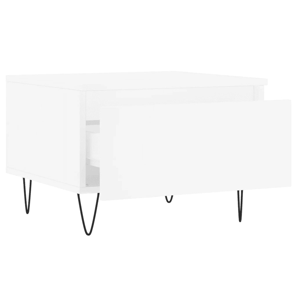 Tavolini da Salotto 2pz Bianchi 50x46x35cm in Legno Multistrato 830861