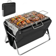 Grill Barbecue a Carbone Smoker ¨C Minimal ¨C Acciaio Inossidabile 40x28x25,5cm Nero