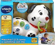 VTech Macchia - 1,2,3, Canta e Cammina con Me!, Cagnolino Giocattolo che Cammina, Cane Giocattolo con Guinzaglio, 3 Canz
