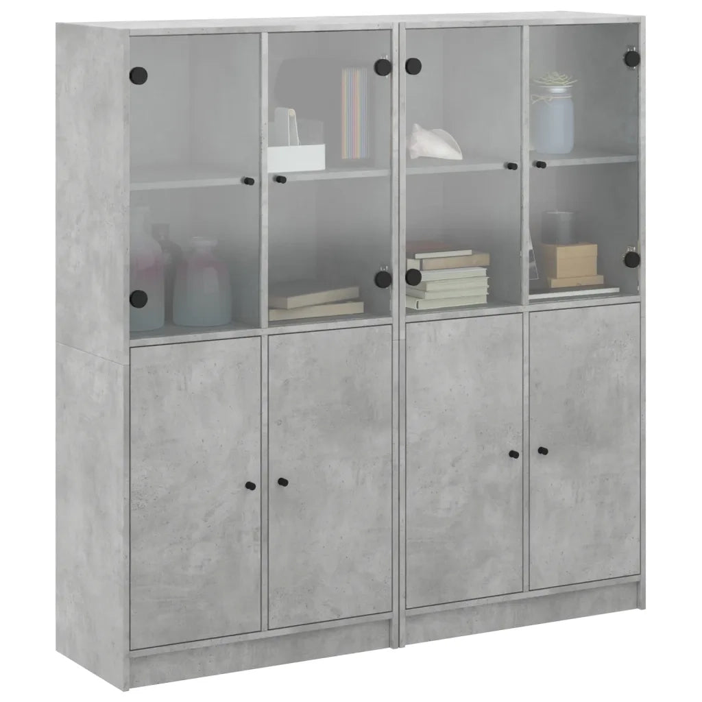 Libreria Ante Grigio Cemento 136x37x142 cm in Legno Multistrato 3206527